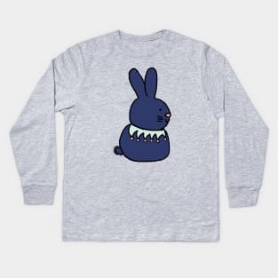 Blue Bunny Rabbit Kids Long Sleeve T-Shirt